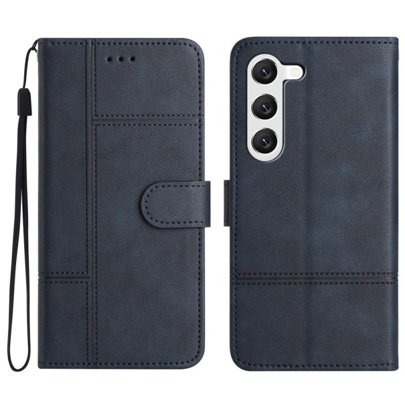 Folio-hoesje voor Samsung Galaxy S23 Plus 5G Met Ketting Zaken In Lanyard