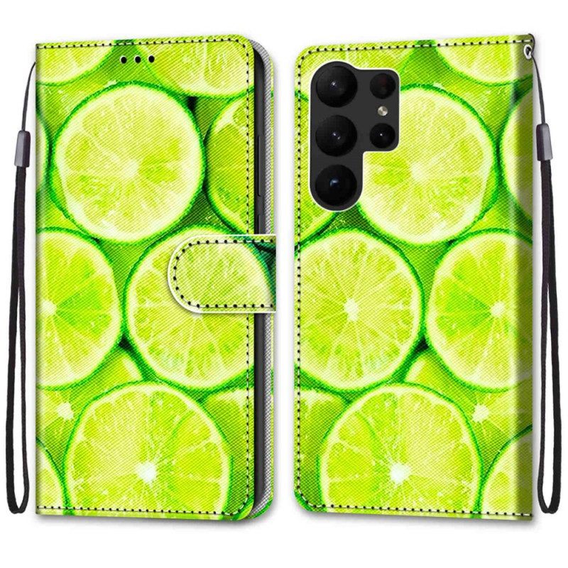 Folio-hoesje voor Samsung Galaxy S23 Ultra 5G Limoenen