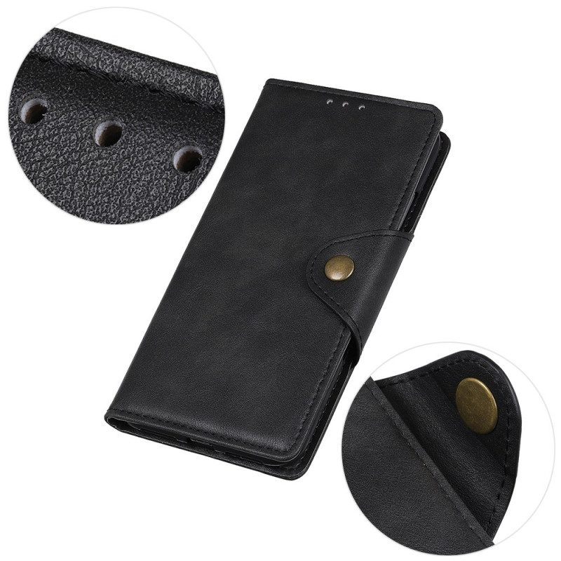 Folio-hoesje voor Samsung Galaxy S23 Ultra 5G Magnetische Knop