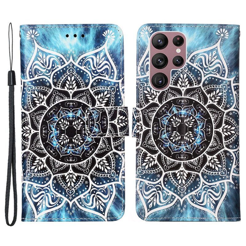 Folio-hoesje voor Samsung Galaxy S23 Ultra 5G Mandala In De Lucht