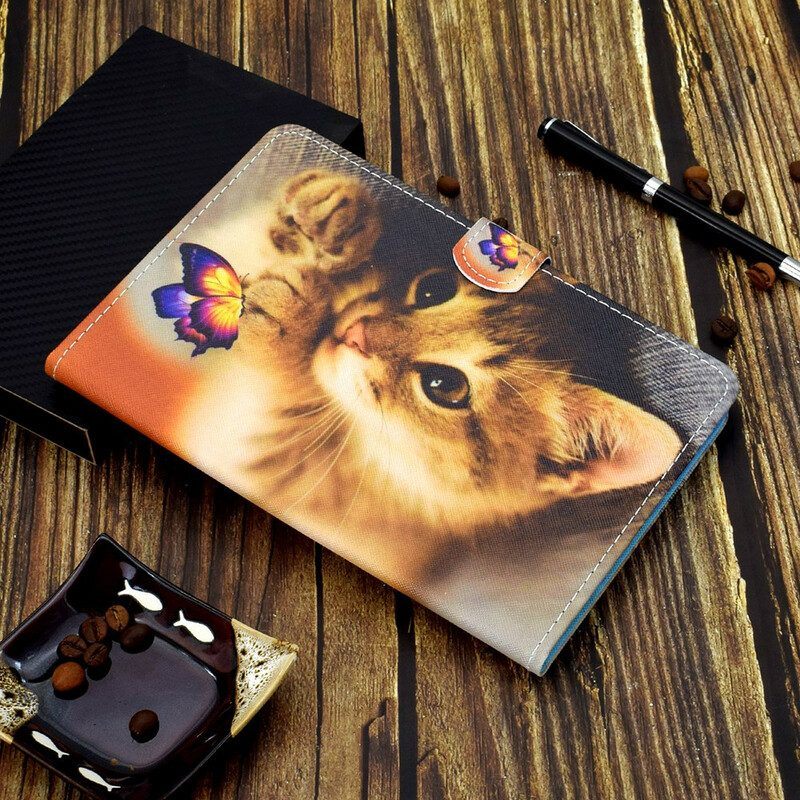 Folio-hoesje voor Samsung Galaxy Tab A7 Lite Mijn Kitten En Vlinder