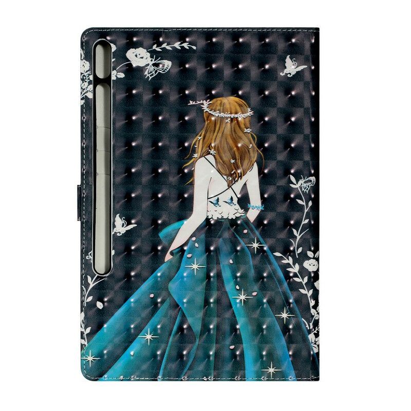 Folio-hoesje voor Samsung Galaxy Tab S8 Plus / Tab S7 Plus Jonge Dame