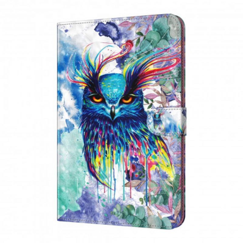 Folio-hoesje voor Samsung Galaxy Tab S8 / Tab S7 Faux Lederen Uil