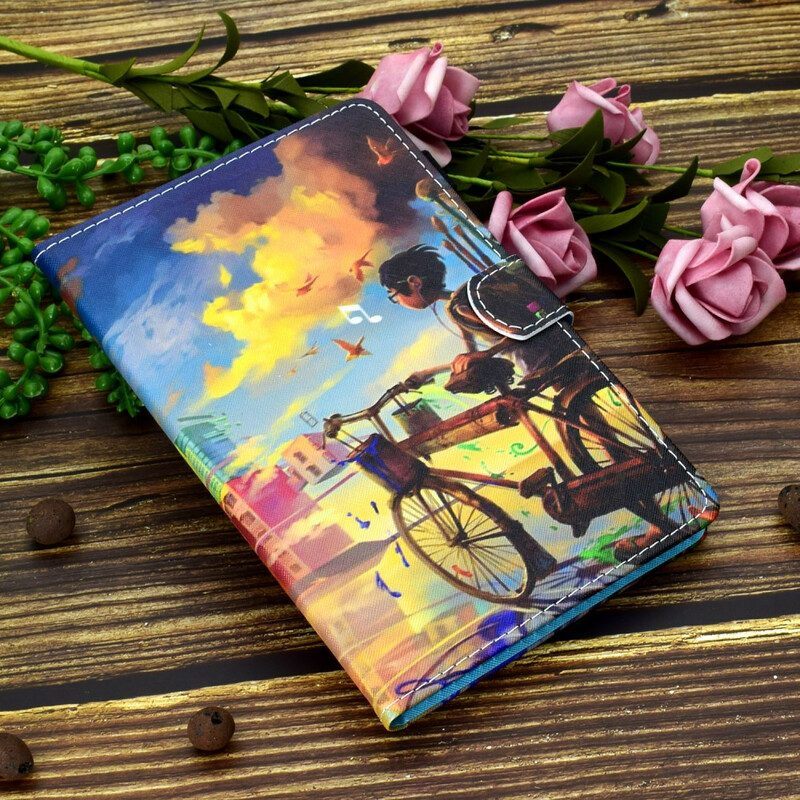 Folio-hoesje voor Samsung Galaxy Tab S8 / Tab S7 Fiets Kunst