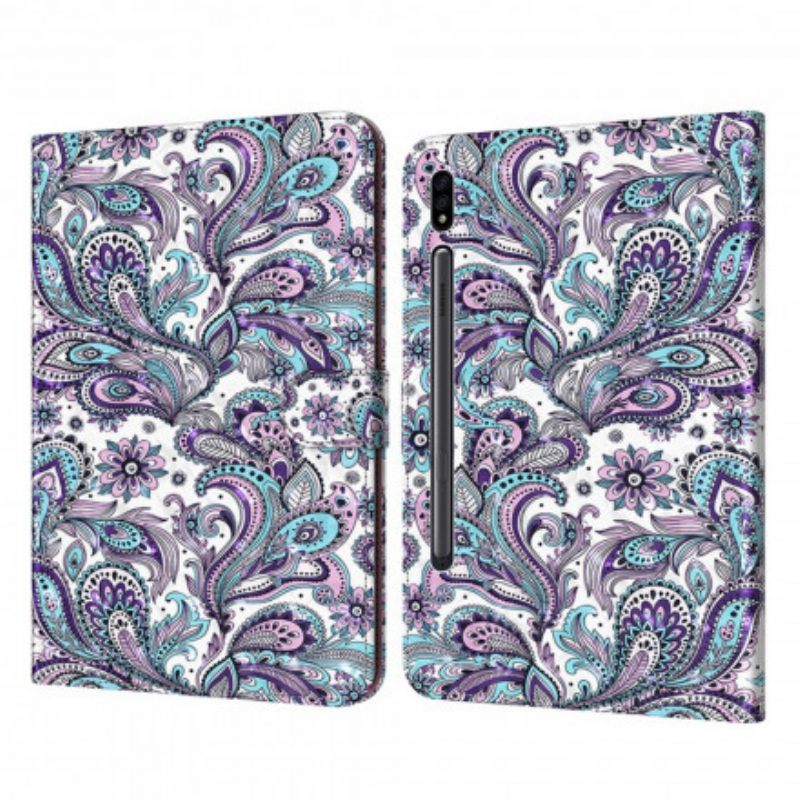 Folio-hoesje voor Samsung Galaxy Tab S8 / Tab S7 Kunstleer Paisley-patroon