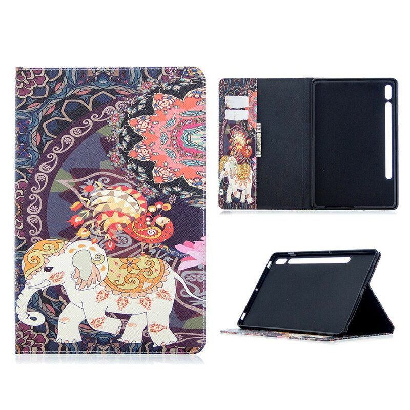 Folio-hoesje voor Samsung Galaxy Tab S8 / Tab S7 Olifant Print Patroon