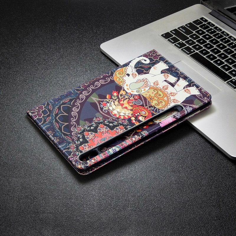 Folio-hoesje voor Samsung Galaxy Tab S8 / Tab S7 Olifant Print Patroon