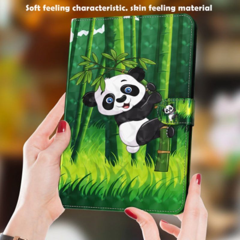 Folio-hoesje voor Samsung Galaxy Tab S8 / Tab S7 Panda Van Imitatieleer