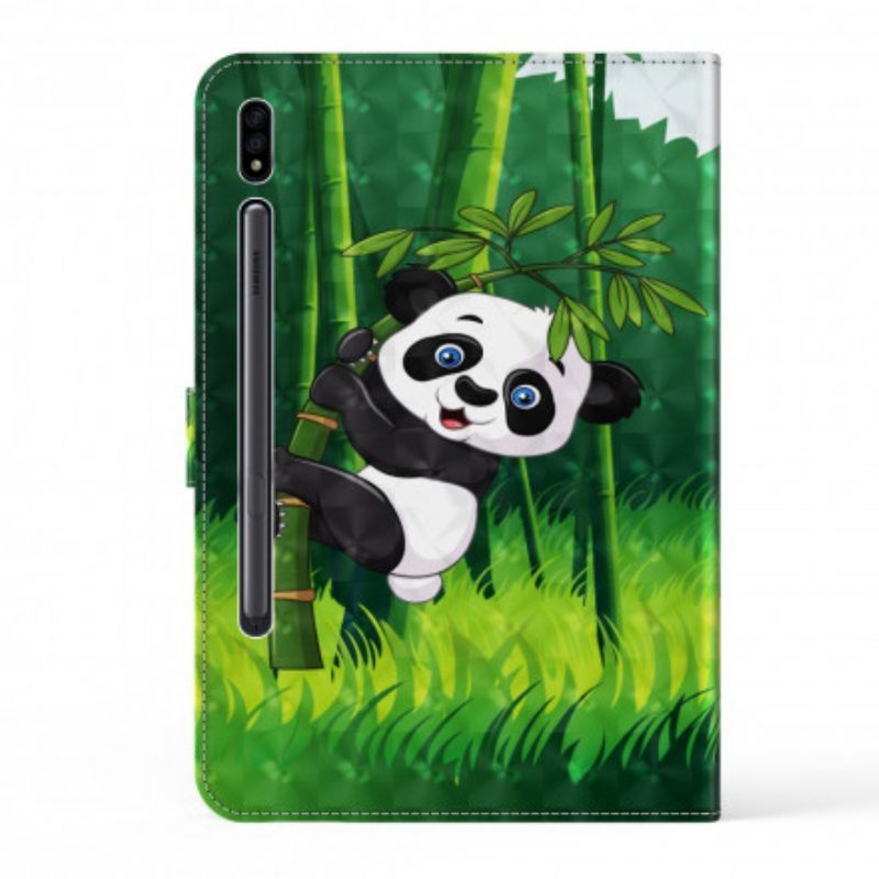 Folio-hoesje voor Samsung Galaxy Tab S8 / Tab S7 Panda Van Imitatieleer