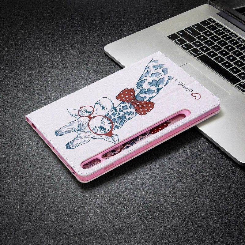 Folio-hoesje voor Samsung Galaxy Tab S8 / Tab S7 Patroon Met Giraffenprint