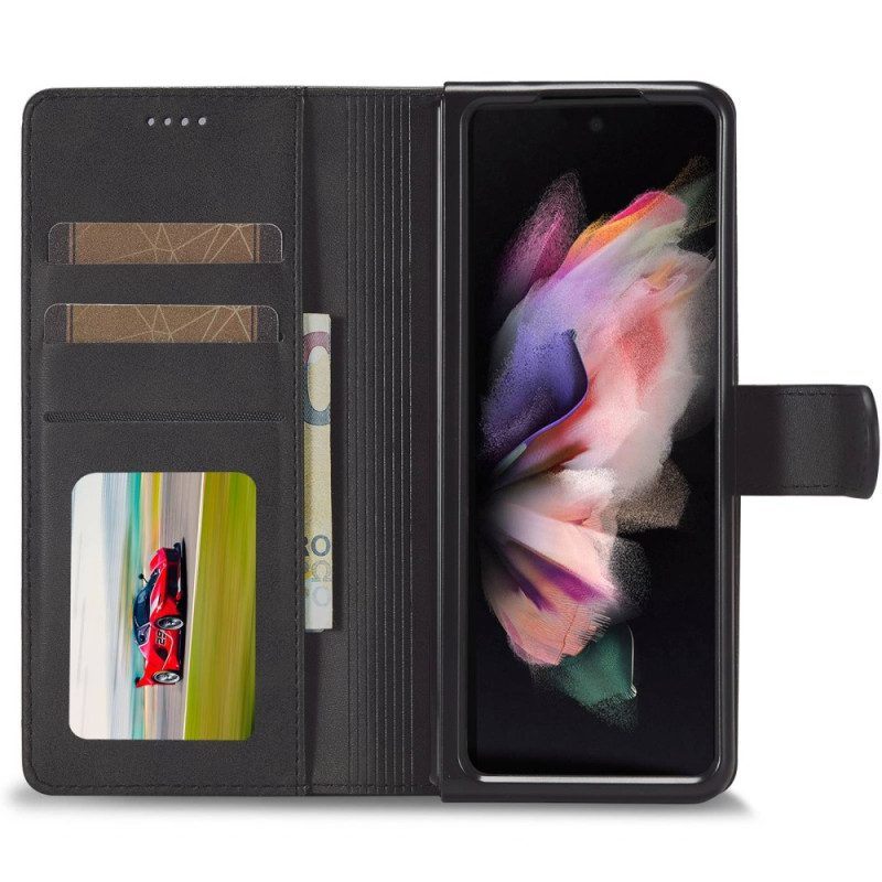 Folio-hoesje voor Samsung Galaxy Z Fold 4 Lc. Imeeke Klassiek Kunstleer