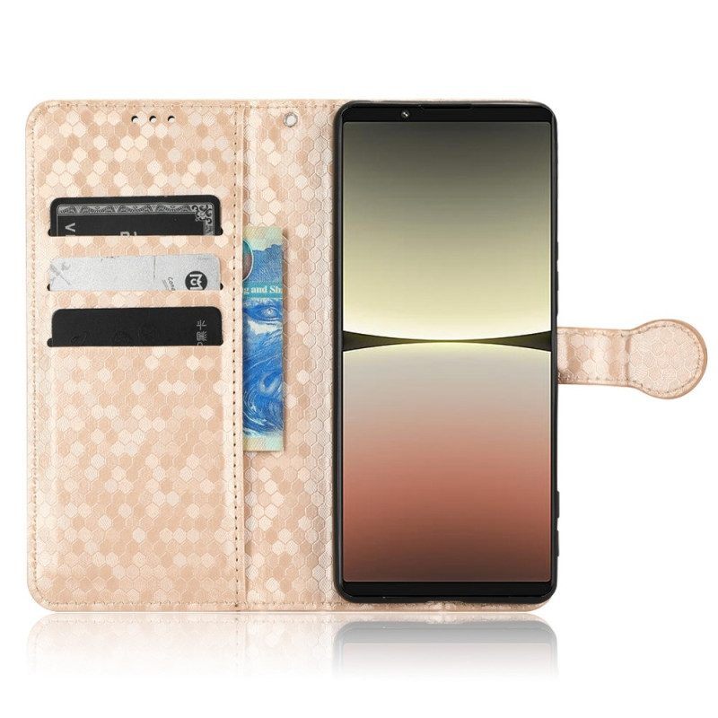 Folio-hoesje voor Sony Xperia 5 IV Met Ketting 3d Strappy-ontwerp