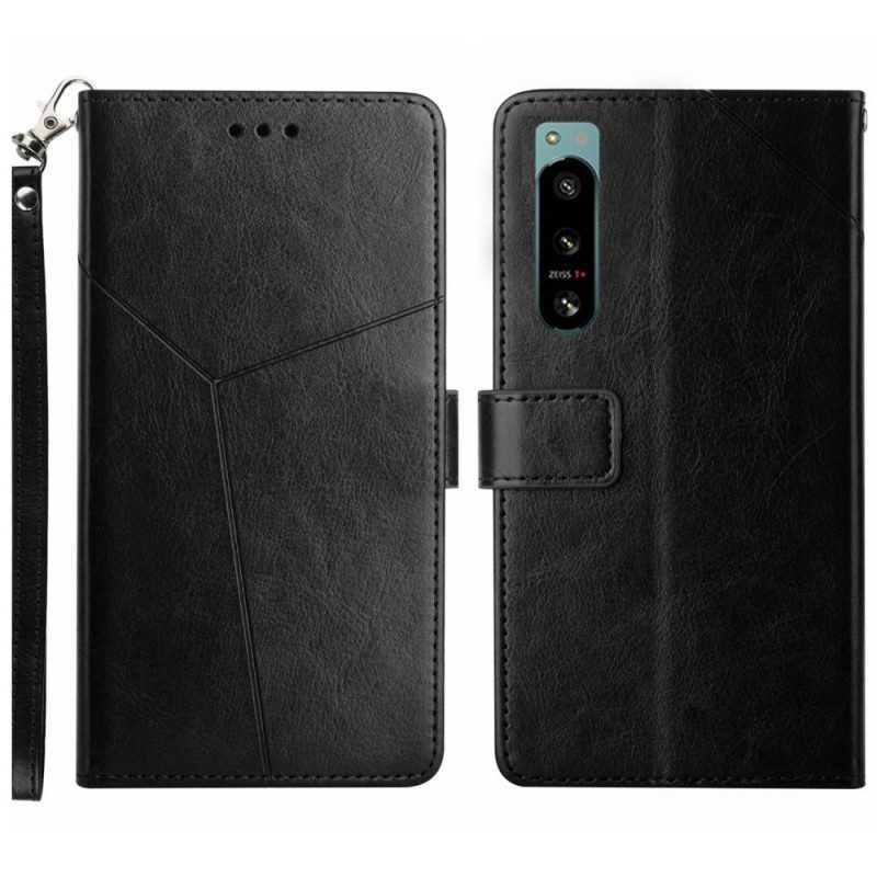 Folio-hoesje voor Sony Xperia 5 IV Met Ketting Y-patroon Met Bandjes