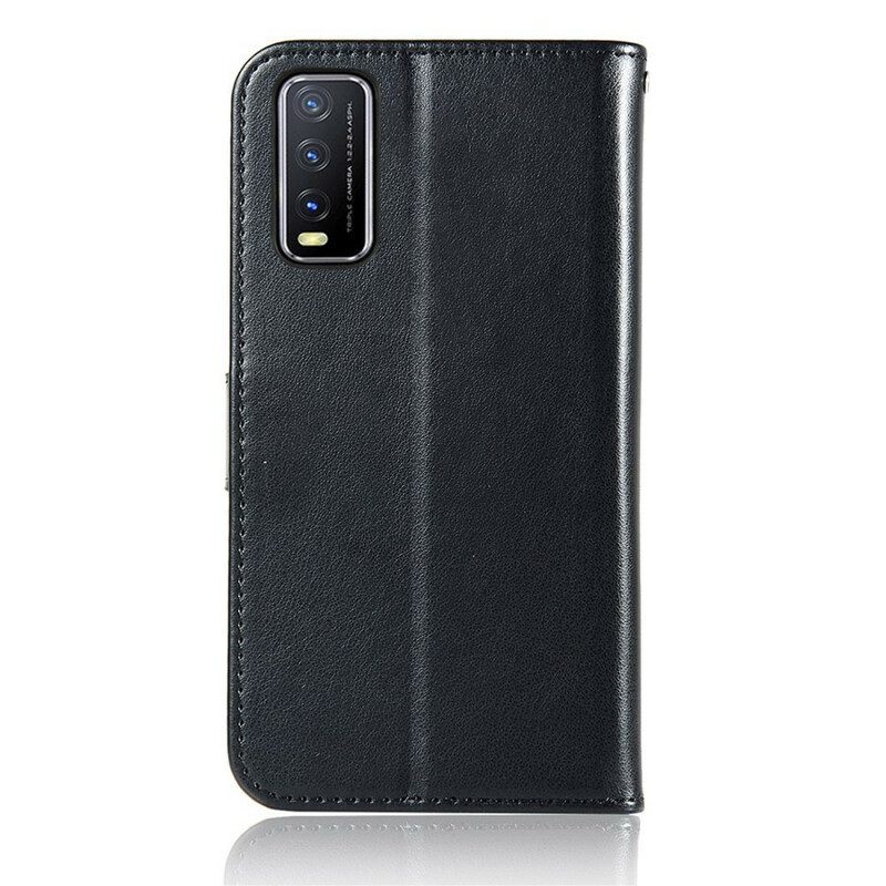 Folio-hoesje voor Vivo Y20s Dromenvanger Uil Met Leereffect