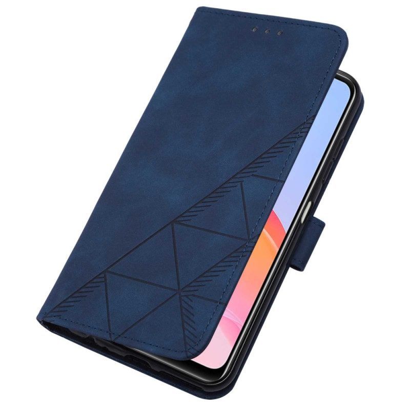 Folio-hoesje voor Vivo Y33s Piramide Leereffect