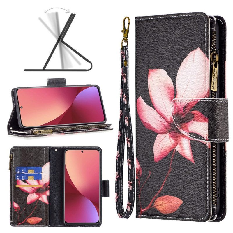 Folio-hoesje voor Xiaomi 12 / 12X Bloemzak Met Ritssluiting