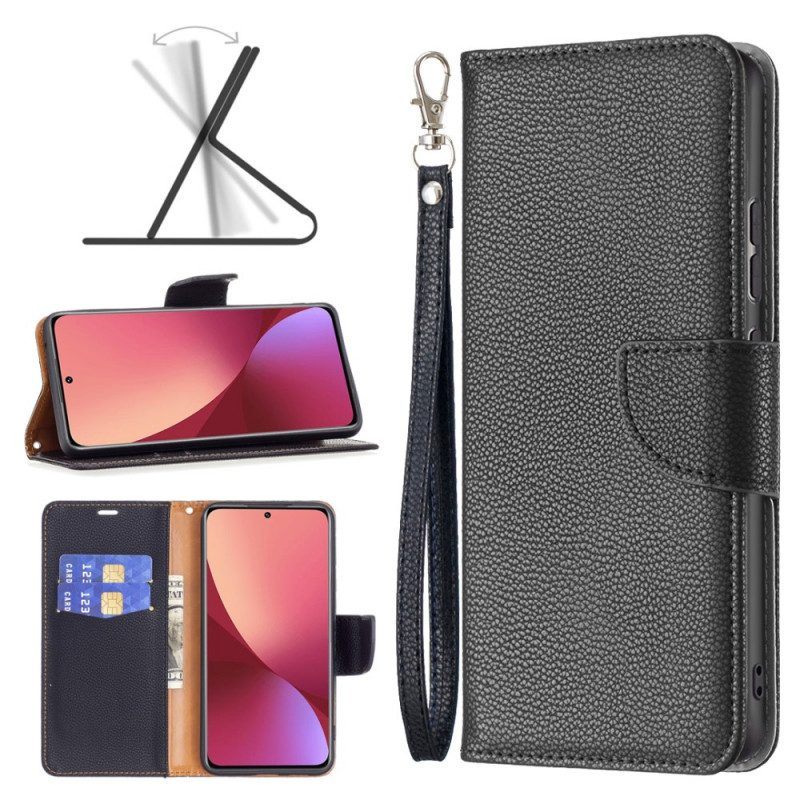 Folio-hoesje voor Xiaomi 12 / 12X Flip Case Lychee Rabat Schuin