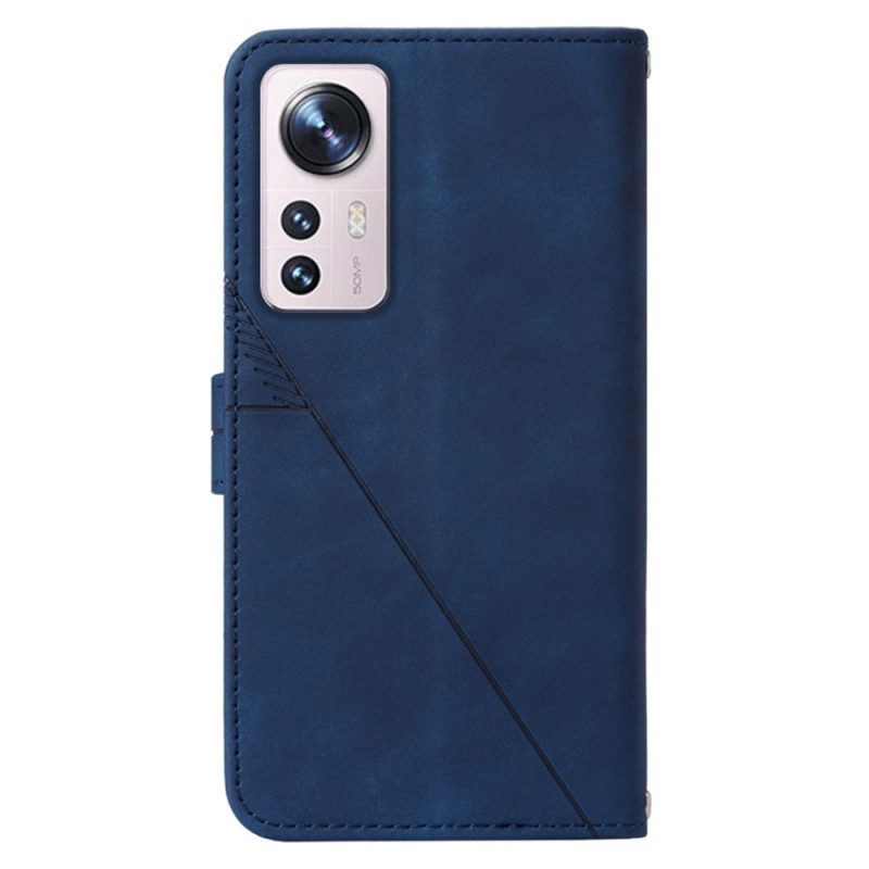 Folio-hoesje voor Xiaomi 12 Lite Driehoeken Met Lanyard