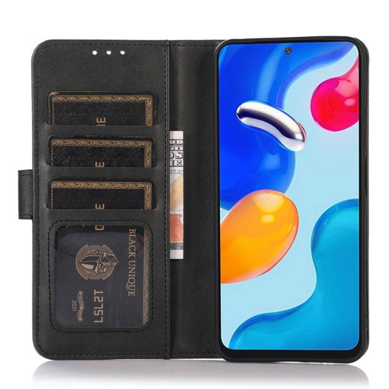 Folio-hoesje voor Xiaomi 12T / 12T Pro Soberheid Leer Effect