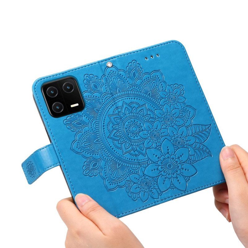 Folio-hoesje voor Xiaomi 13 Pro Met Ketting Strakke Mandala