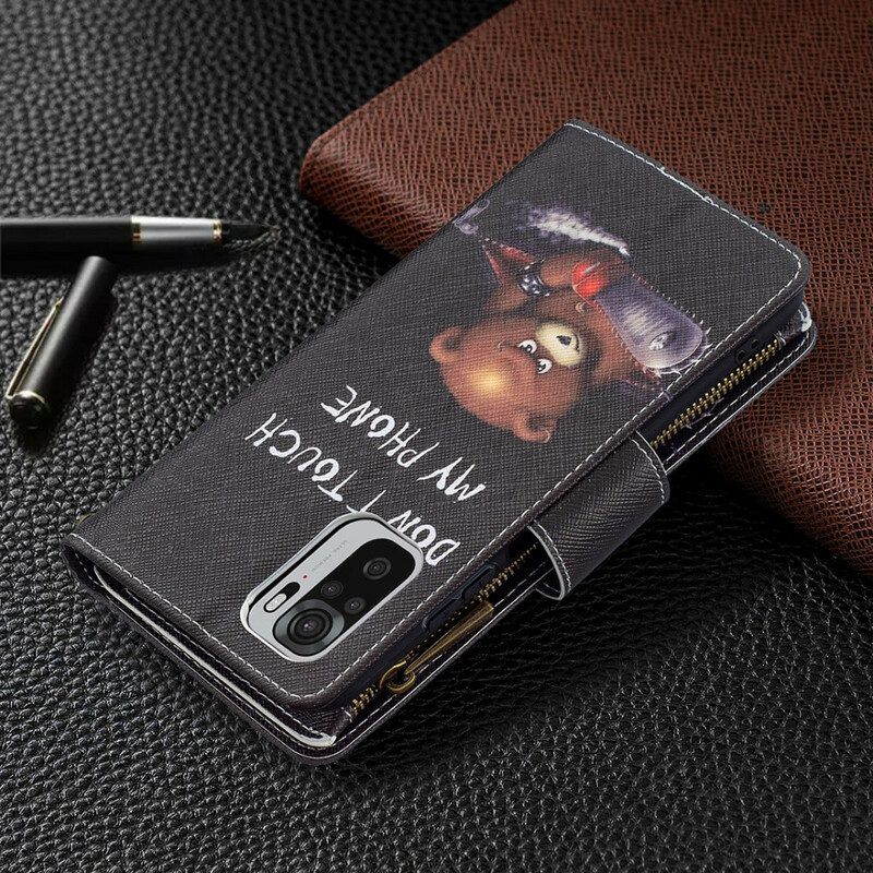 Folio-hoesje voor Xiaomi Redmi Note 10 / 10S Beer Met Ritssluiting