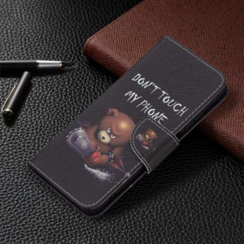 Folio-hoesje voor Xiaomi Redmi Note 10 / 10S Gevaarlijke Beer