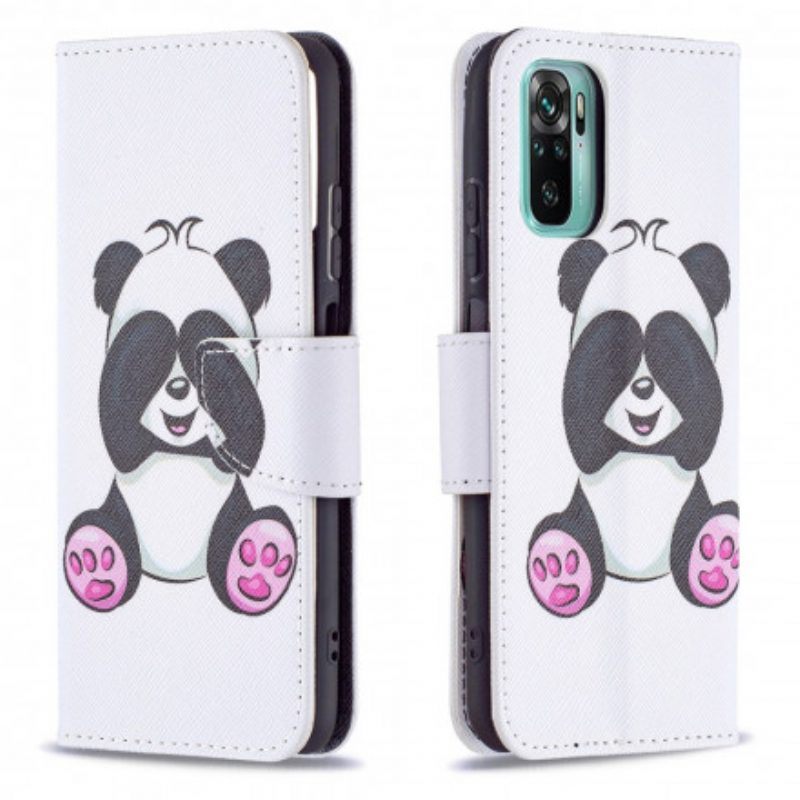 Folio-hoesje voor Xiaomi Redmi Note 10 / 10S Panda-plezier