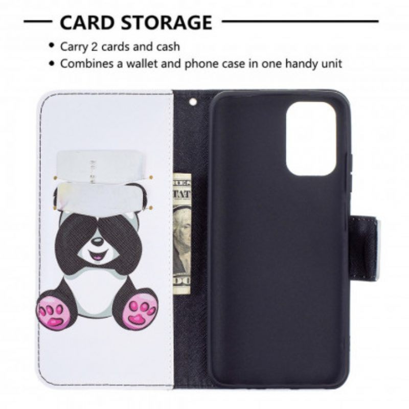 Folio-hoesje voor Xiaomi Redmi Note 10 / 10S Panda-plezier