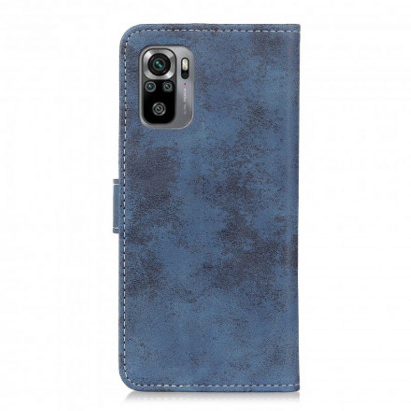 Folio-hoesje voor Xiaomi Redmi Note 10 / 10S Vintage Leereffect