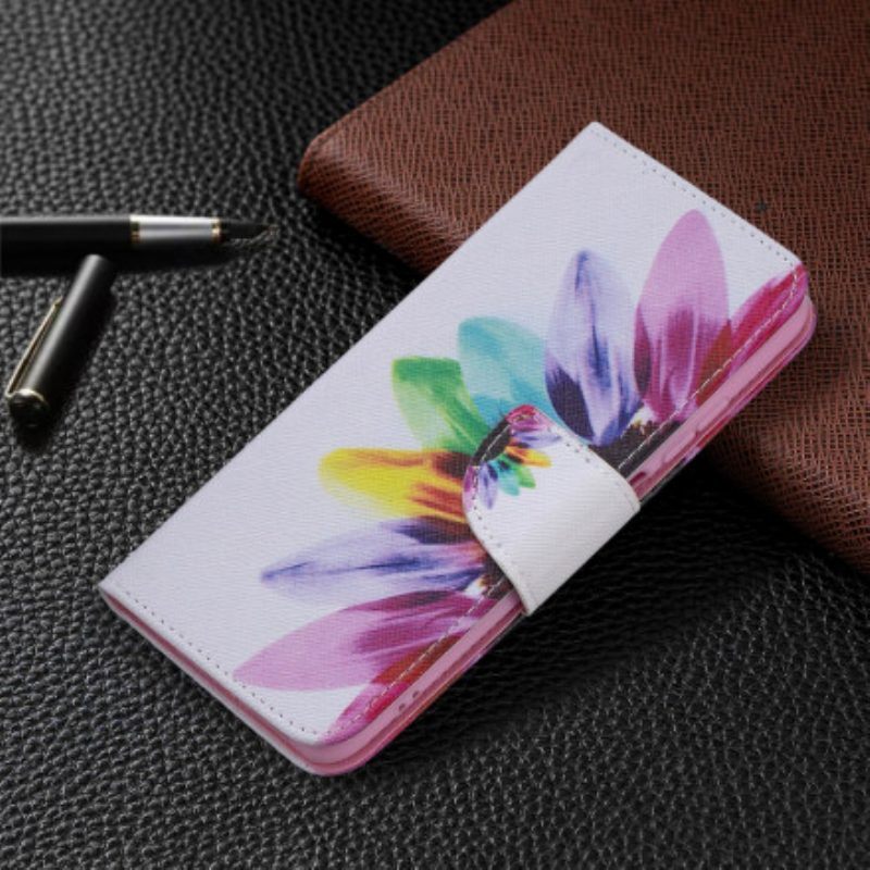 Folio-hoesje voor Xiaomi Redmi Note 10 / 10S Waterverf Bloem