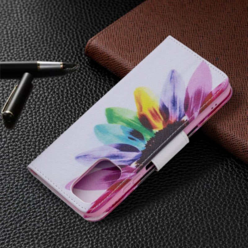 Folio-hoesje voor Xiaomi Redmi Note 10 / 10S Waterverf Bloem