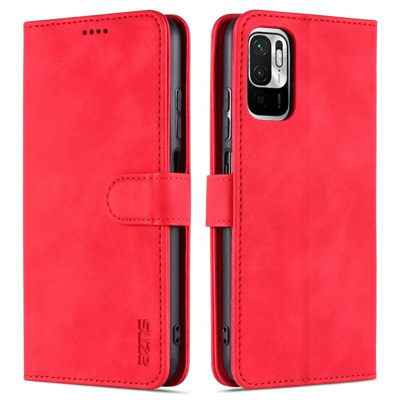 Folio-hoesje voor Xiaomi Redmi Note 10 5G Azns Ledereffect