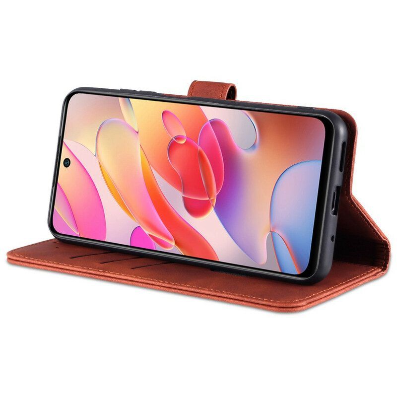 Folio-hoesje voor Xiaomi Redmi Note 10 5G Azns Ledereffect