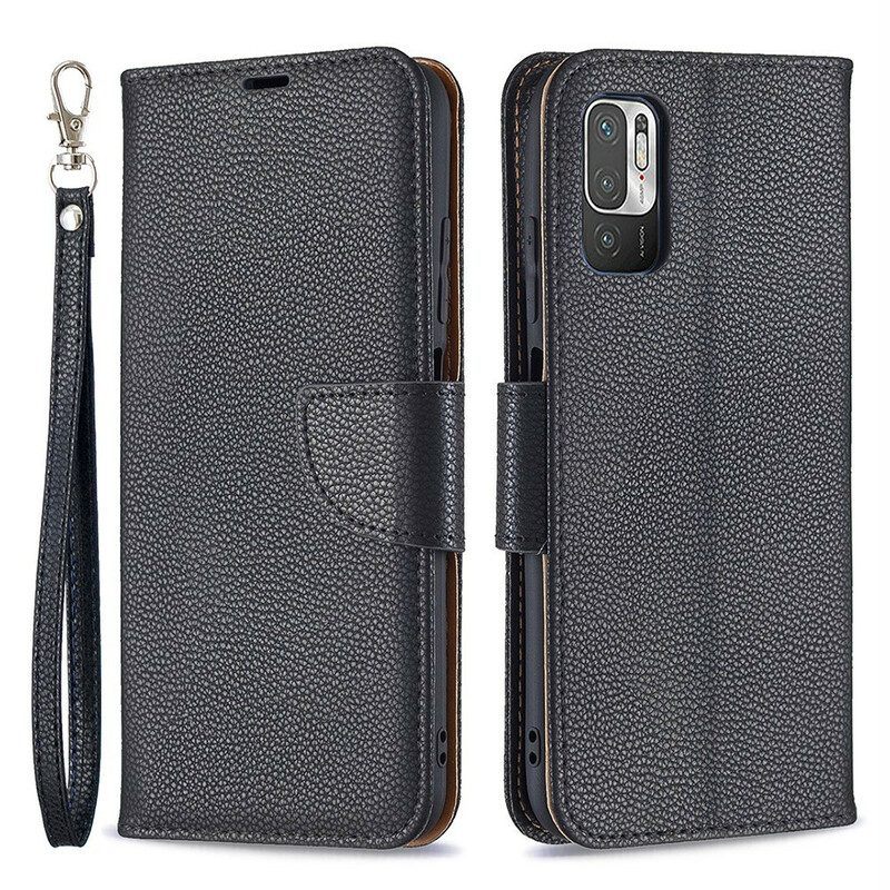 Folio-hoesje voor Xiaomi Redmi Note 10 5G Flip Case Lychee Rabat Schuin