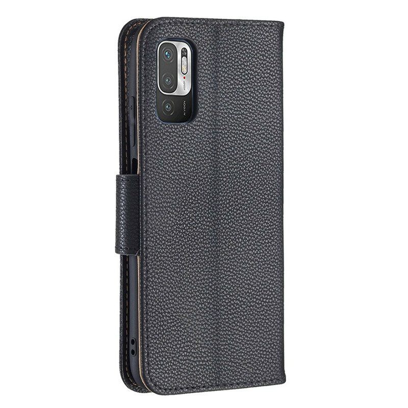 Folio-hoesje voor Xiaomi Redmi Note 10 5G Flip Case Lychee Rabat Schuin