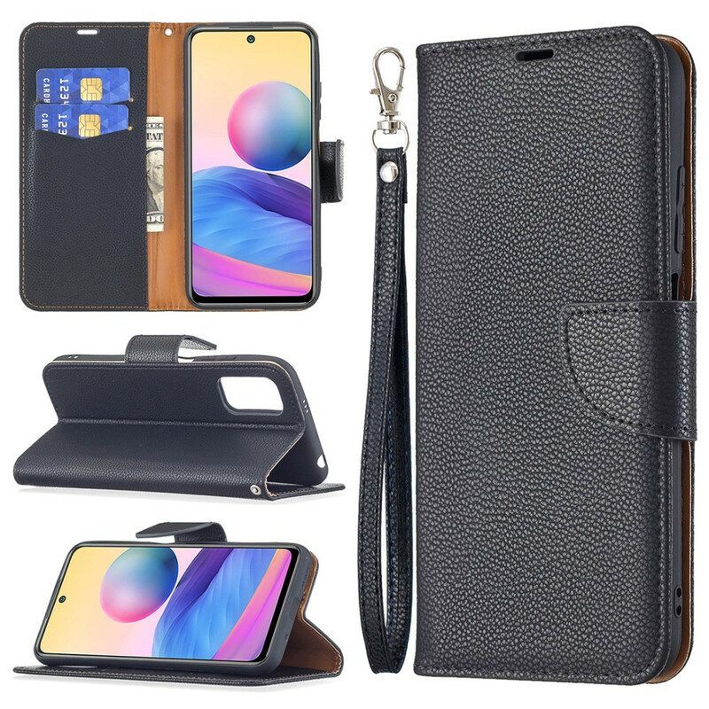 Folio-hoesje voor Xiaomi Redmi Note 10 5G Flip Case Lychee Rabat Schuin