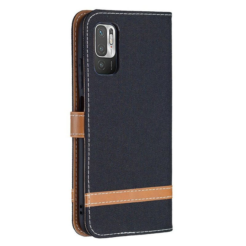 Folio-hoesje voor Xiaomi Redmi Note 10 5G Met Ketting Band Stof