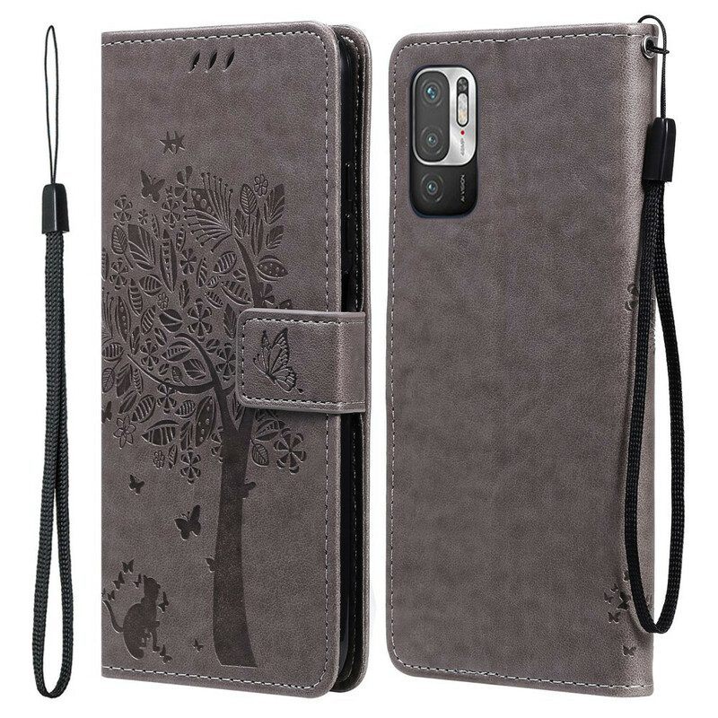 Folio-hoesje voor Xiaomi Redmi Note 10 5G Met Ketting Lanyard Dagdroom