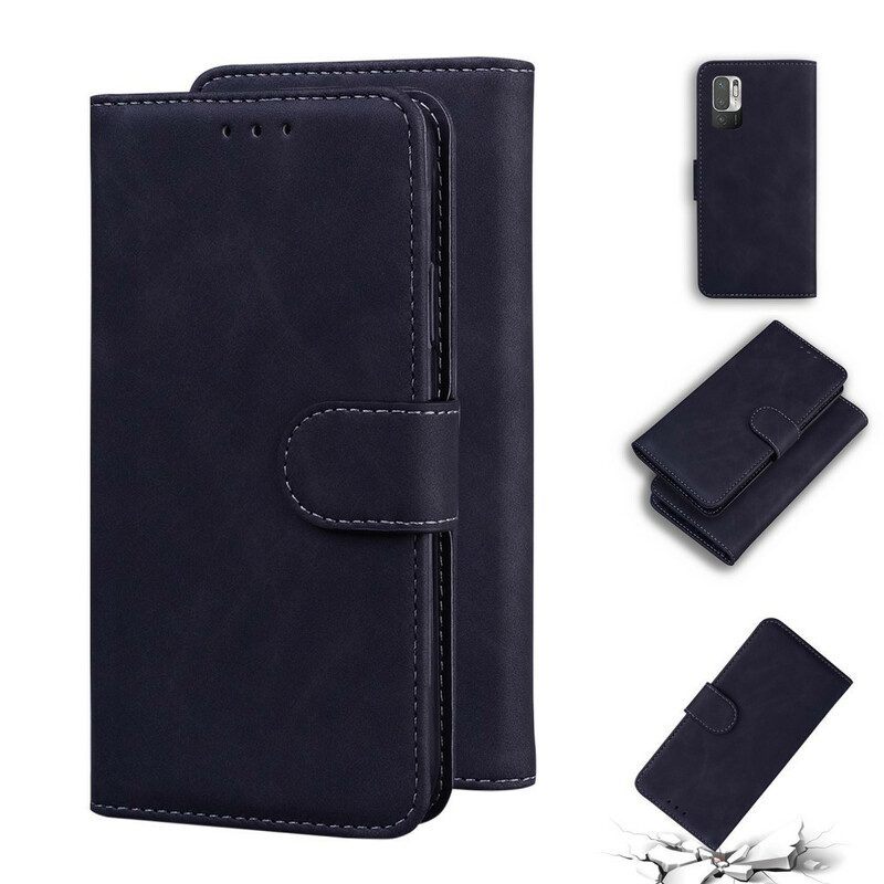 Folio-hoesje voor Xiaomi Redmi Note 10 5G Vintage Naaien