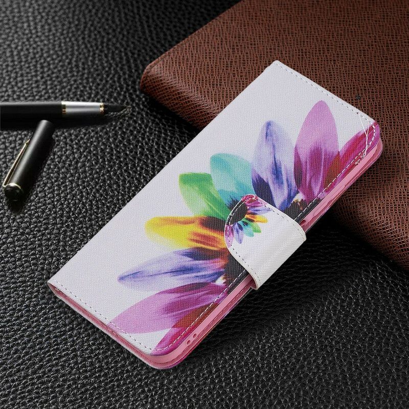 Folio-hoesje voor Xiaomi Redmi Note 10 5G Waterverf Bloem