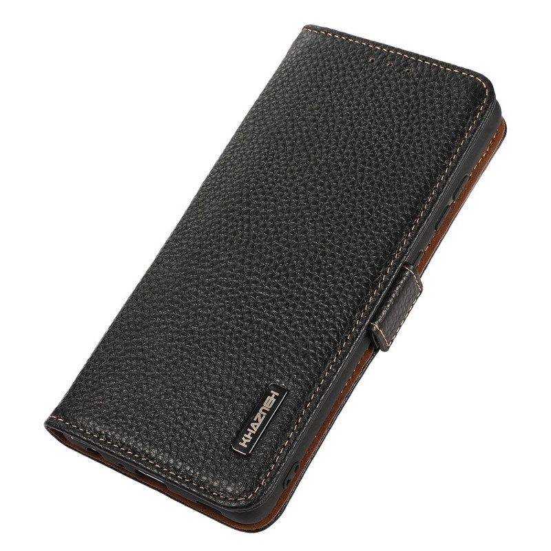 Folio-hoesje voor Xiaomi Redmi Note 11 / 11S Lychee Leer Khazneh Rfid