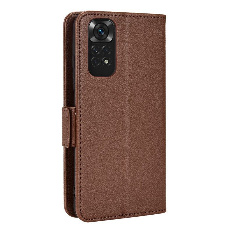 Folio-hoesje voor Xiaomi Redmi Note 11 / 11S Lychee-textuur