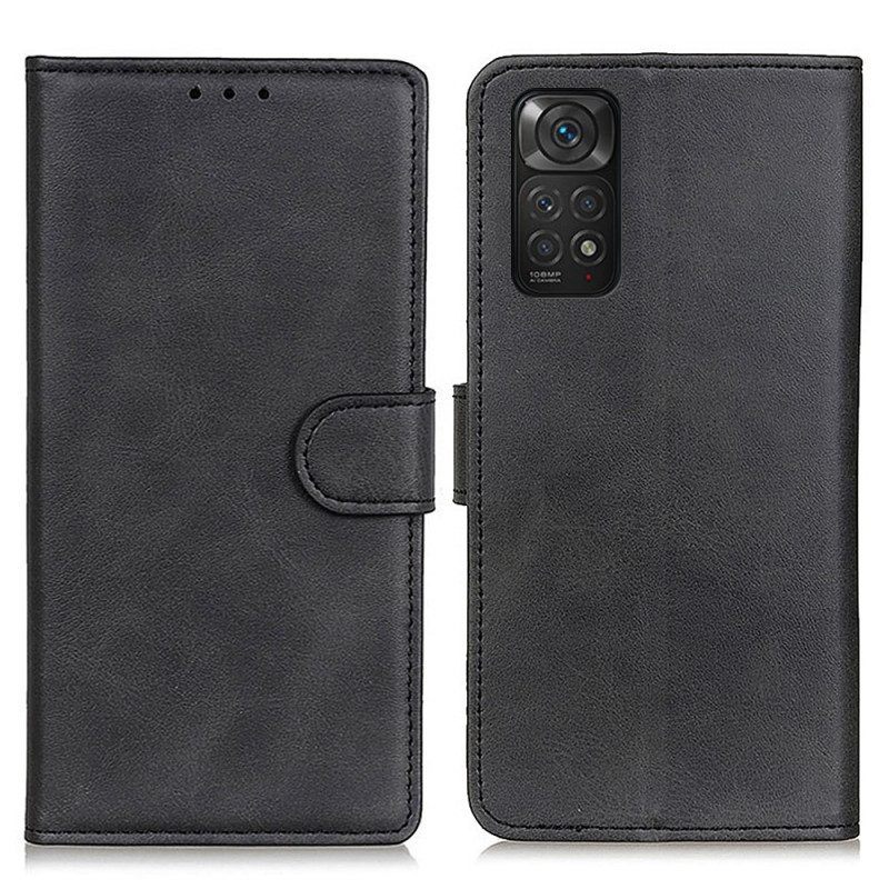 Folio-hoesje voor Xiaomi Redmi Note 11 / 11S Retro Mat Leereffect