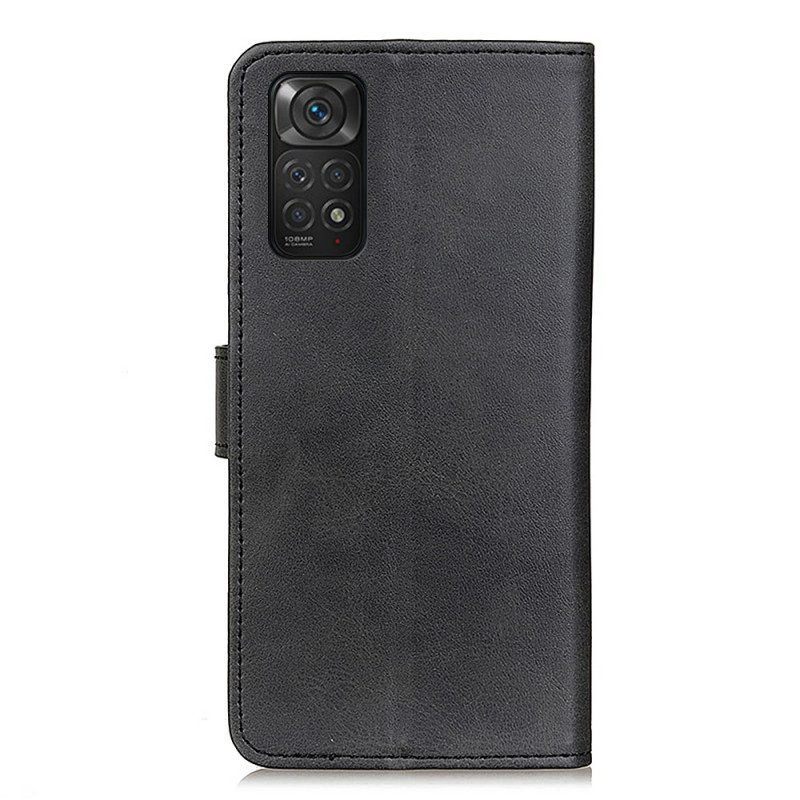 Folio-hoesje voor Xiaomi Redmi Note 11 / 11S Retro Mat Leereffect