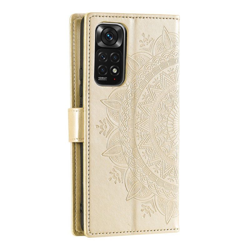 Folio-hoesje voor Xiaomi Redmi Note 11 / 11S Zon Mandala