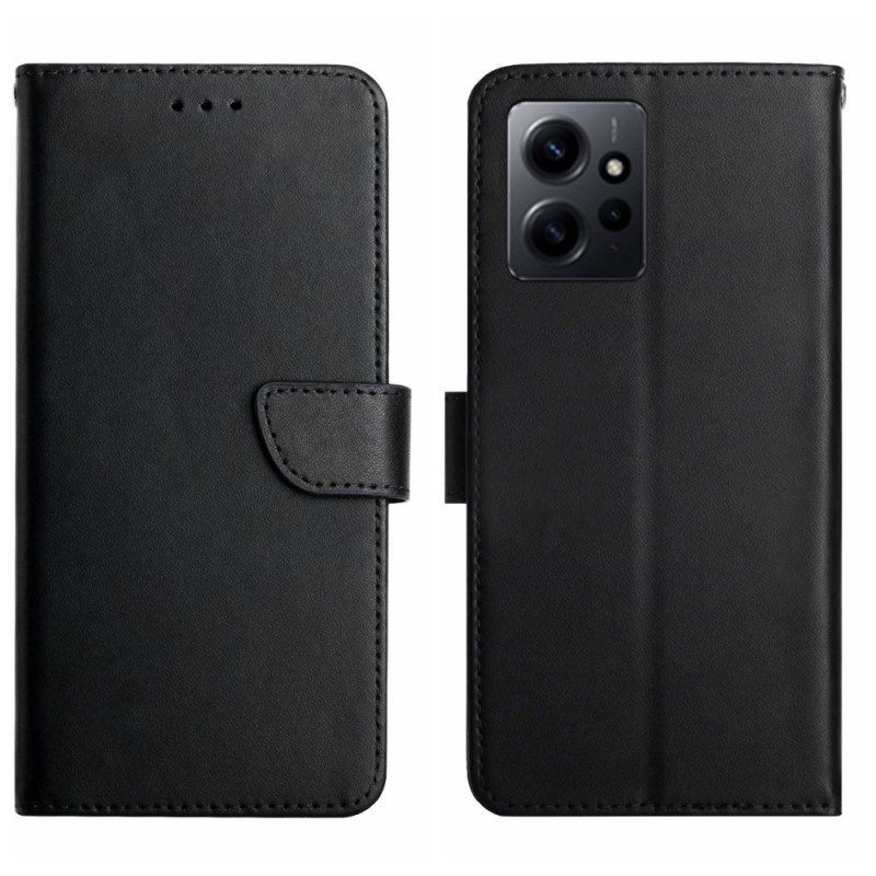 Folio-hoesje voor Xiaomi Redmi Note 12 4G Echt Nappaleer