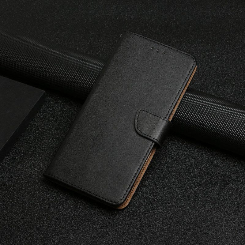 Folio-hoesje voor Xiaomi Redmi Note 12 4G Echt Nappaleer