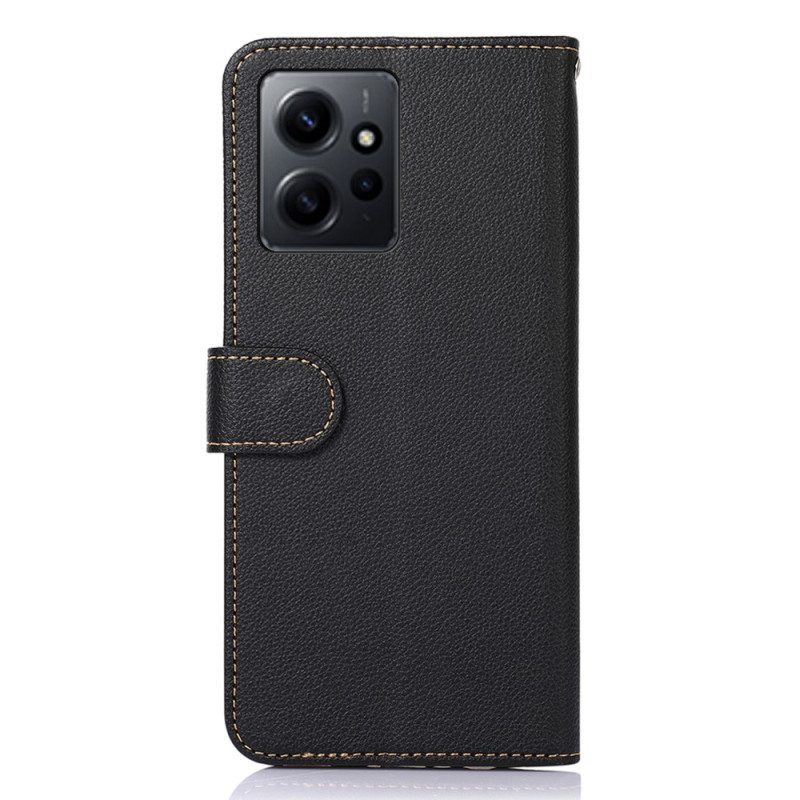 Folio-hoesje voor Xiaomi Redmi Note 12 4G Lychee-stijl Rfid Khazneh