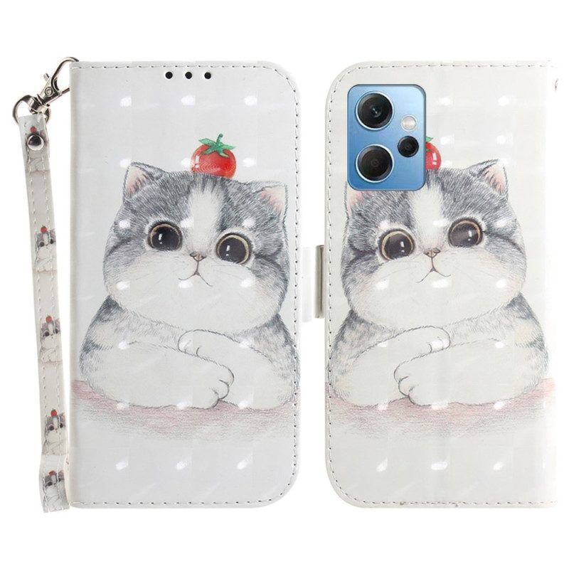 Folio-hoesje voor Xiaomi Redmi Note 12 4G Met Ketting Originele String Cat