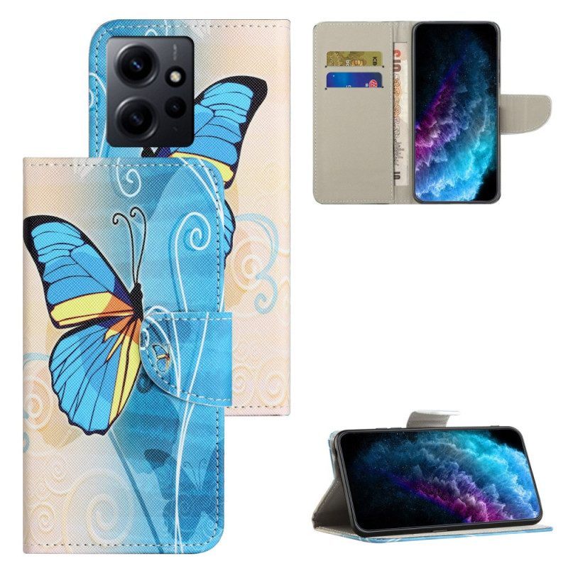 Folio-hoesje voor Xiaomi Redmi Note 12 4G Vlinders